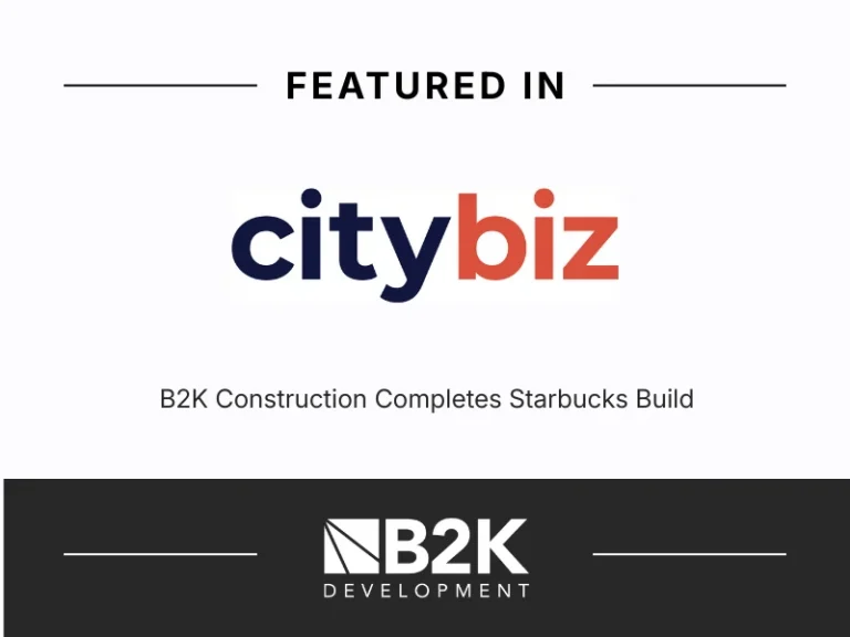 A milestone to high-quality, community-focused development, B2K Construction completes new Starbucks in Ronkonkoma.