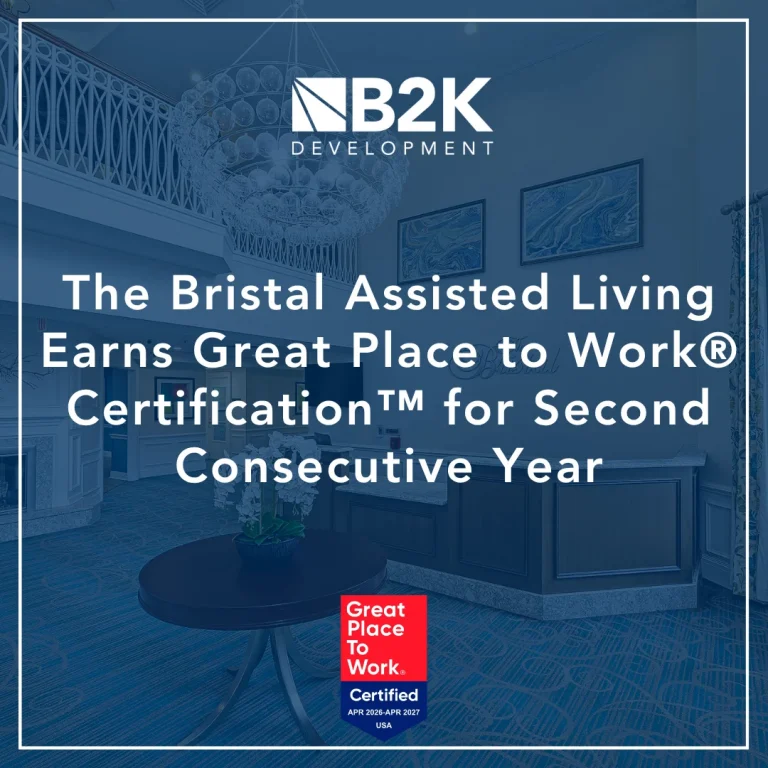 The Bristal Assisted Living Earns Great Place to Work® Certification™ for Second Consecutive Year