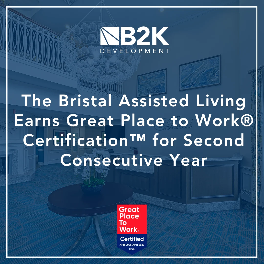 The Bristal Assisted Living Earns Great Place to Work® Certification™ for Second Consecutive Year