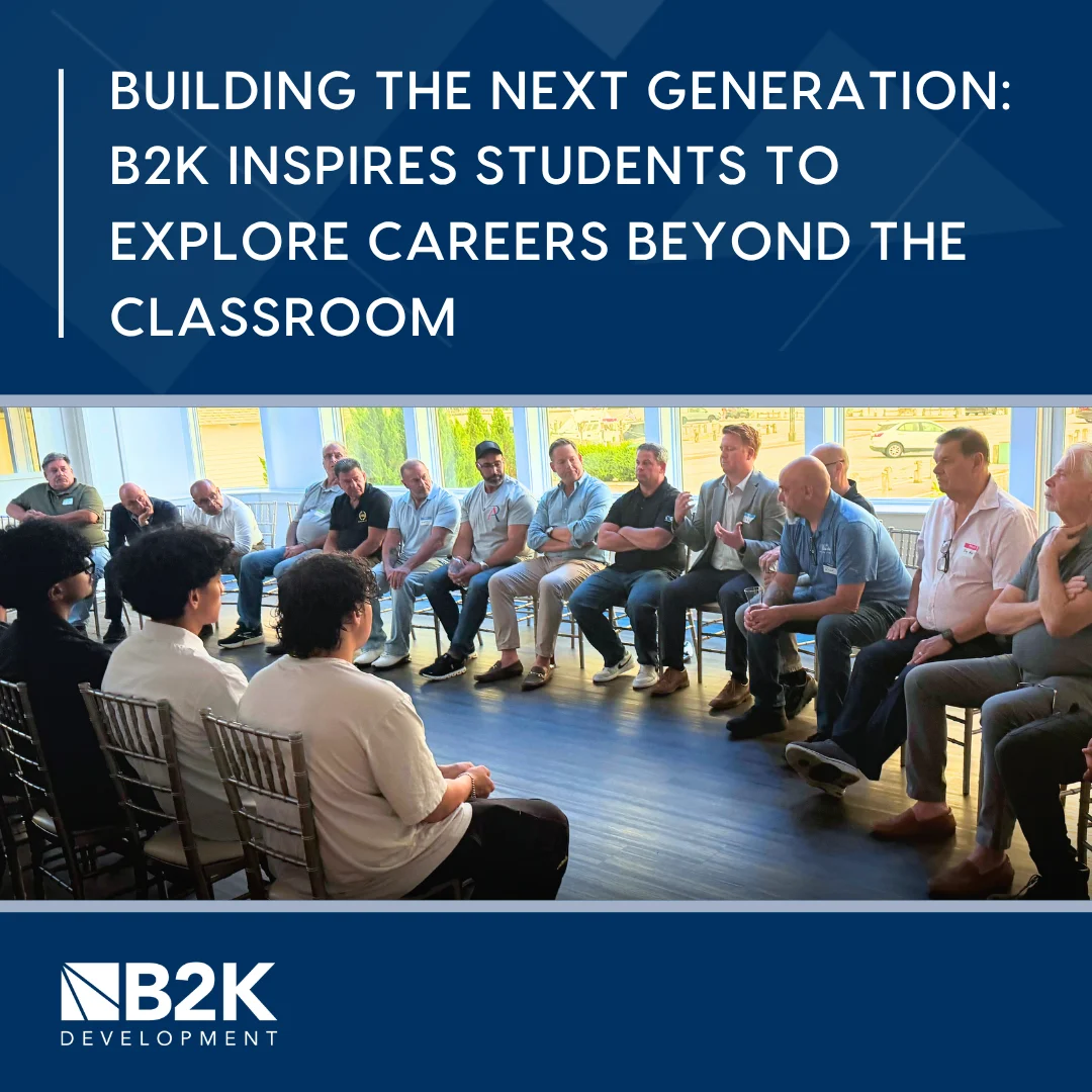 B2K Development partnered with the Ryan Anthony Head Start Fund to inspire Long Island students to explore careers in construction, healthcare, senior living, and the skilled trades.